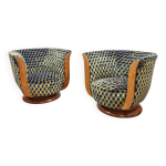 Fauteuils tulipe art déco hôtel 'le malandre' modèle depose Fauteuils tulipe art déco hôtel 'le malandre' modèle depose