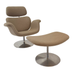 Fauteuil tulipe et pouf par pierre paulin pour artifort, années 1980 Fauteuil tulipe et pouf par pierre paulin pour artifort, années 1980