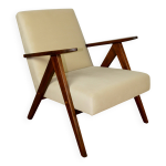 Fauteuil vintage b - 310 var en velours beige de la série jade - 2 pièces disponibles Fauteuil vintage b - 310 var en velours beige de la série jade - 2 pièces disponibles