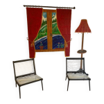 Fauteuil vintage fil bois georges tigien