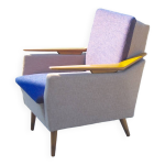 Fauteuil vintage italien accoudoir bomrang Fauteuil vintage italien accoudoir bomrang