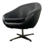 Fauteuil vintage noir / chaise lounge / fauteuil 'folke jansson'