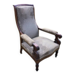 Fauteuil voltaire en bois en bois d acajou
