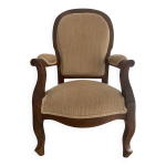 Fauteuil voltaire enfant ancien en noyer xix sicle