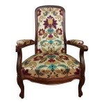 Fauteuil voltaire noyer xixe empire