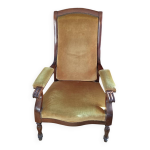 Fauteuil voltaire ocre