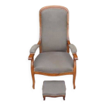 Fauteuil voltaire et repose pieds