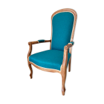 Fauteuil voltaire turquoise