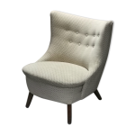 Fauteuil wing chair egg tonneau ann�es 50 moderniste