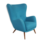 Fauteuil xxl wingback organique des années 50 / 60 Fauteuil xxl wingback organique des années 50 / 60