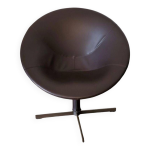 Fauteuil zanotta hillroad de christophe pillet cuir marron italie 1990 moderne