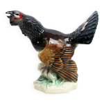 Figurine de coq en cramique