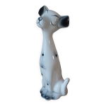 Figurine grand chien dalmatien romantique en cramique annes 1970,