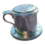 Filtre a caf vietnamien en mtal argent