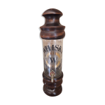 Flacon  whisky vintage en verre et bois avec robinet verseur