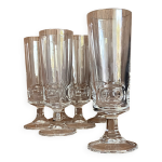 Flûtes à champagne années 70 cristal d arques série b : lot de 6 Flûtes à champagne années 70 cristal d arques série b : lot de 6