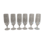 Fltes  champagne en cristal