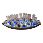 Fltes  champagne dpareilles  pied color france, annes 50