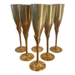 Fltes  champagne en laiton