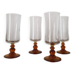 Flte  champagne pied ambr luminarc