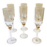 Fltes  champagne en verre