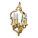 French bronze birdcage chandelier: louis xv style 3 - branch light