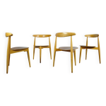 Fritz hansen / chaises de salle  manger c?ur, fh4103 / hans j. wegner / danemark, annes 50