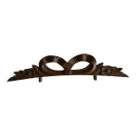 Fronton ancien ruban en bois sculpt