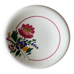 Gand saladier ancien sur piedouche en fa�ence de sarreguemines