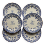 Gien - sublime suite d assiette plates (x6)