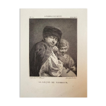 Giuseppe angeli, la leçon de tambour, gravure par h. lallemand, xixème siècle Giuseppe angeli, la leçon de tambour, gravure par h. lallemand, xixème siècle