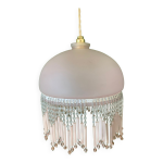 Globe suspension  pampilles roses