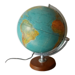 Globe terrestre lumineux , denmark , scan globe