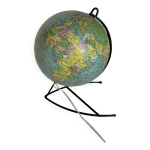 Globe vintage 1960 terrestre verre girard et barrre mappemonde - 27 cm