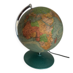 Globe vintage 1960 terrestre verre perrina laqu vert mappemonde - 33 cm