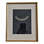 Gouache originale des annes 1930 prototype de collier en perles par un joaillier de new york