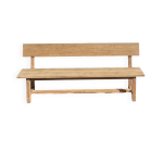 Grand banc ancien en chne massif brut