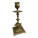 Grand bougeoir en bronze dor� ancien