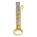 Grand bougeoir ressort spirale jaune