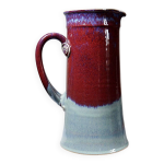 Grand broc en gr�s d'art de l�v�jac michel goldstyn �mail sang de boeuf flamm�