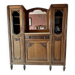 Grand buffet vaisselier art dco plateau marbre et miroir