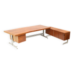 Grand bureau d'angle vintage exclusif en palissandre de voko fabriqu dans les annes 1960