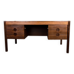 Grand bureau de direction danois en palissandre par christian linneberg 1960.
