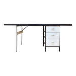 Grand bureau noir et blanc georges nelson pour herman miller, usa, vers 1950.