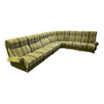 Grand canapé d'angle xl vintage vert / canapé modulaire / salon Grand canapé d'angle xl vintage vert / canapé modulaire / salon