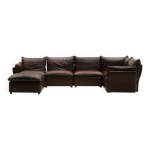 Grand canap modulable en cuir, annes 1970, allemagne
