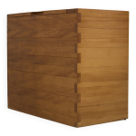 Grand coffre maison regain en pin massif vintage circa 1975