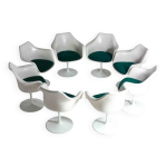 Grand ensemble de 8 fauteuils tulipe par eero saarinen pour knoll international, années 1970 Grand ensemble de 8 fauteuils tulipe par eero saarinen pour knoll international, années 1970