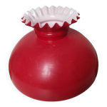 Grand globe lampe abat jour vintage opaline rouge suspension baladeuse Grand globe lampe abat jour vintage opaline rouge suspension baladeuse