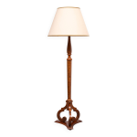Superbe grand lampadaire antique biedermeier en loupe. allemagne